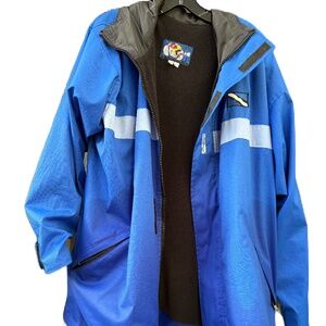 JARO winter parka DEEP BLUE dive threads logo L